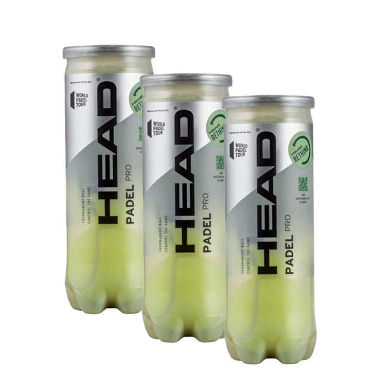 Confezione da 3 tubi di palline Head Padel Pro