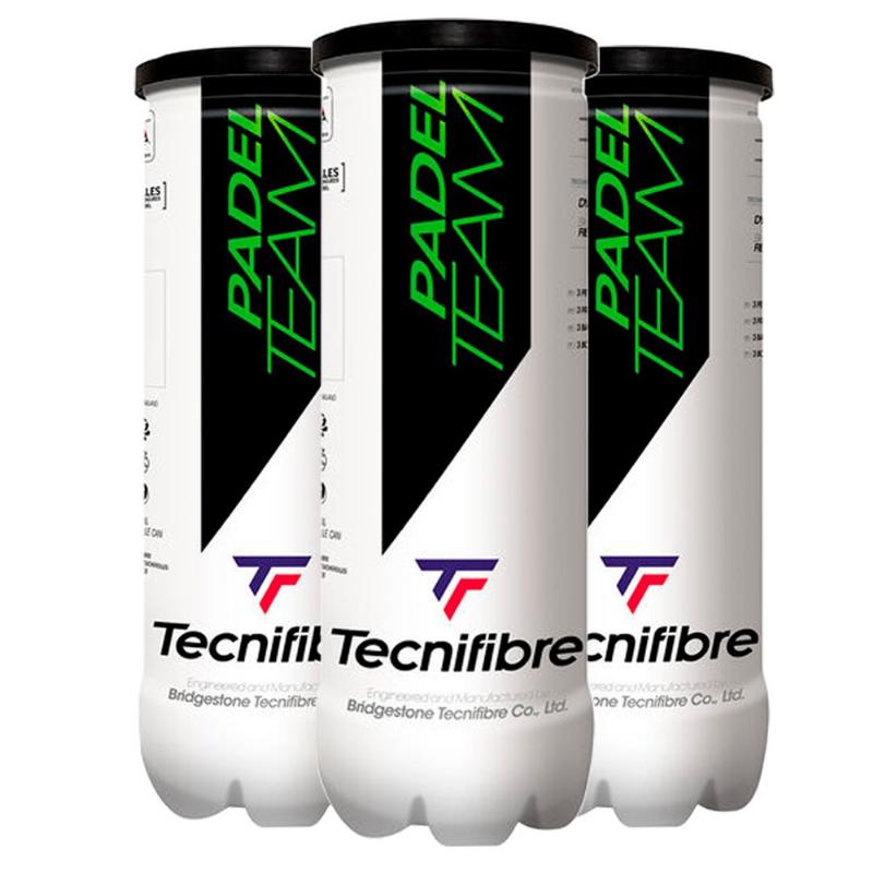 Pack of 3 Tins of Tecnifibre Padel Team Balls