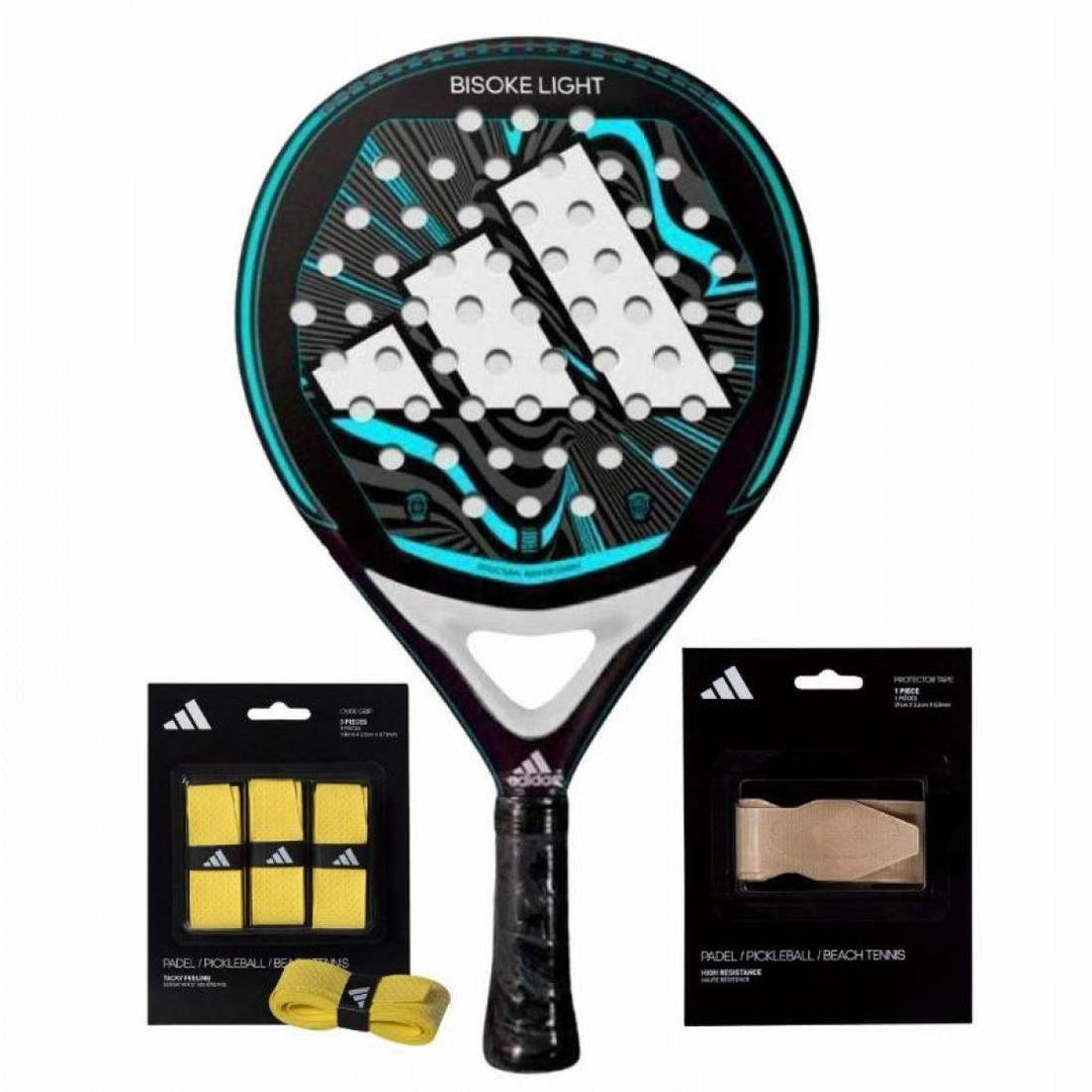Pack Pala Adidas Bisoke Light 2024 con Overgrips y Protector
