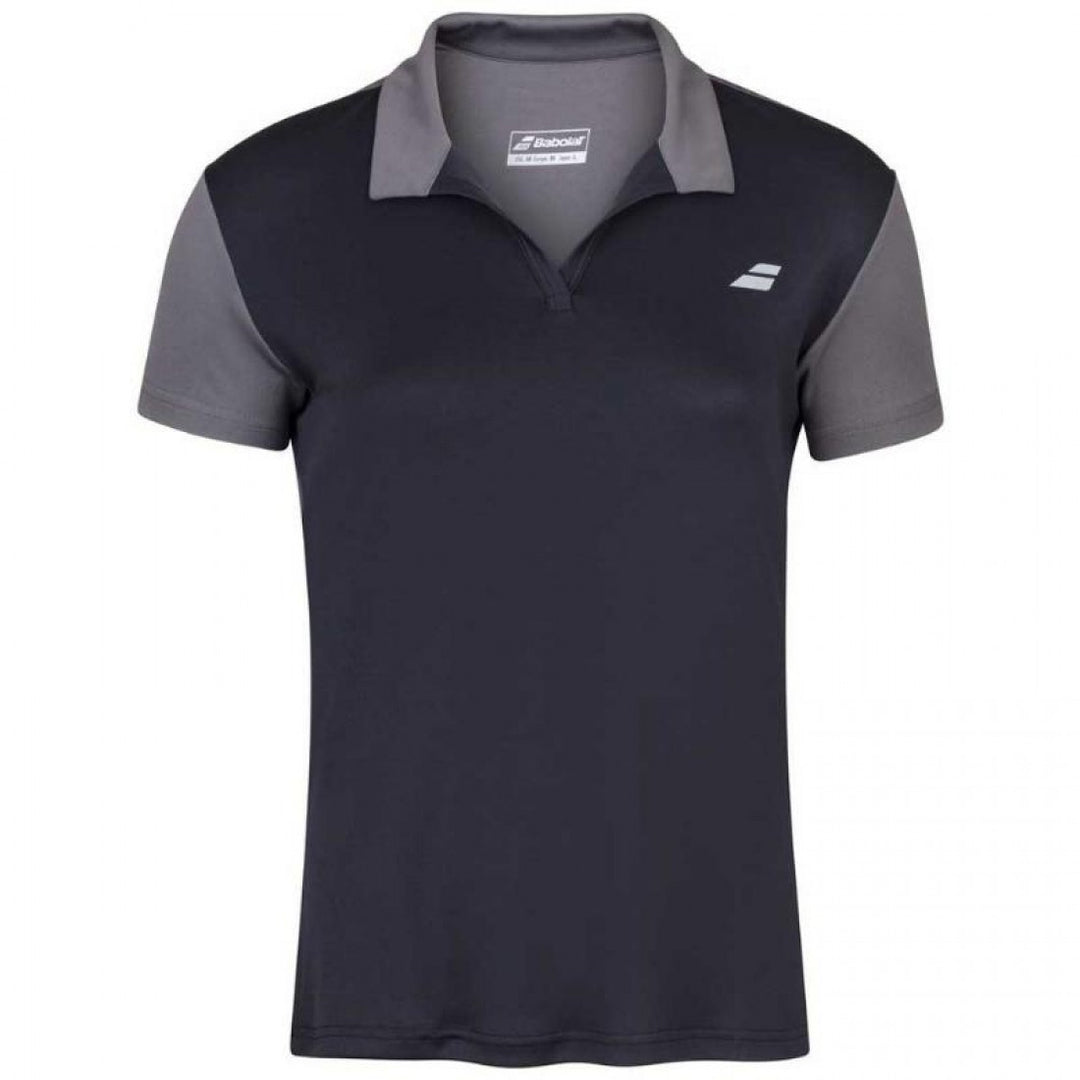 Polo Babolat Play Negro Mujer