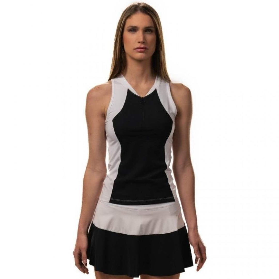 Polo Drop Shot Luna Negro Blanco