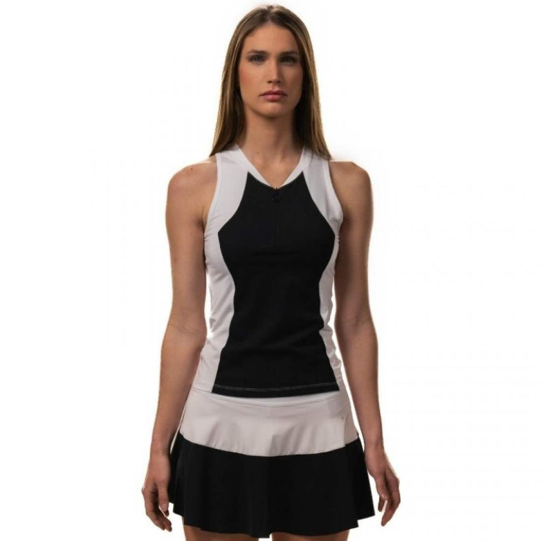 Polo Drop Shot Luna Negro Blanco