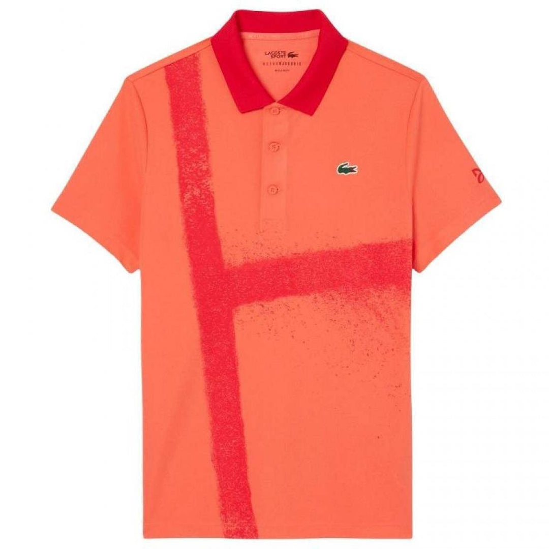 Polo Lacoste Novak Djokovic Ultra Dry Naranja Rojo