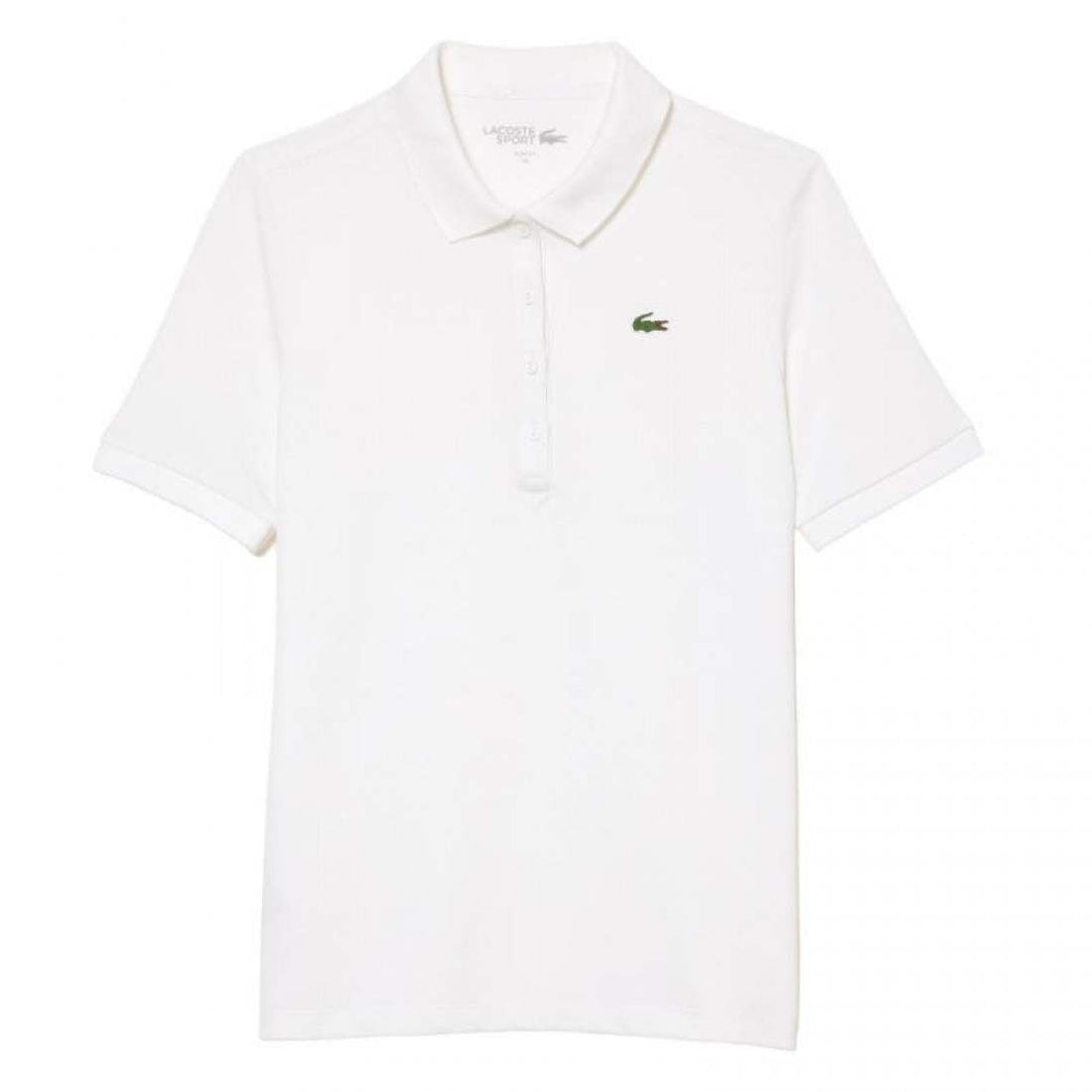 Polo Lacoste Pique Blanco Mujer