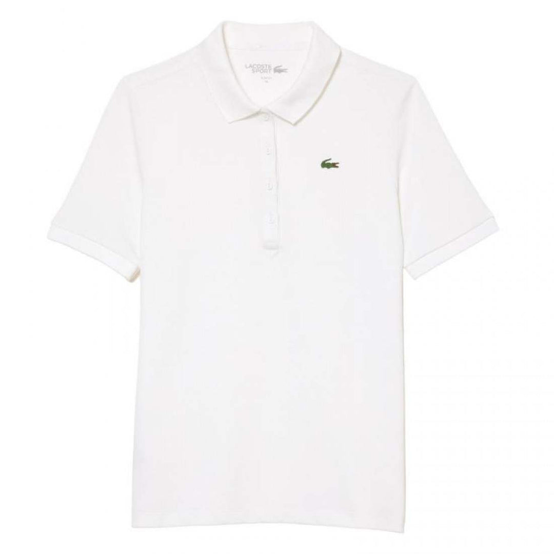 Polo Lacoste Pique Blanco Mujer