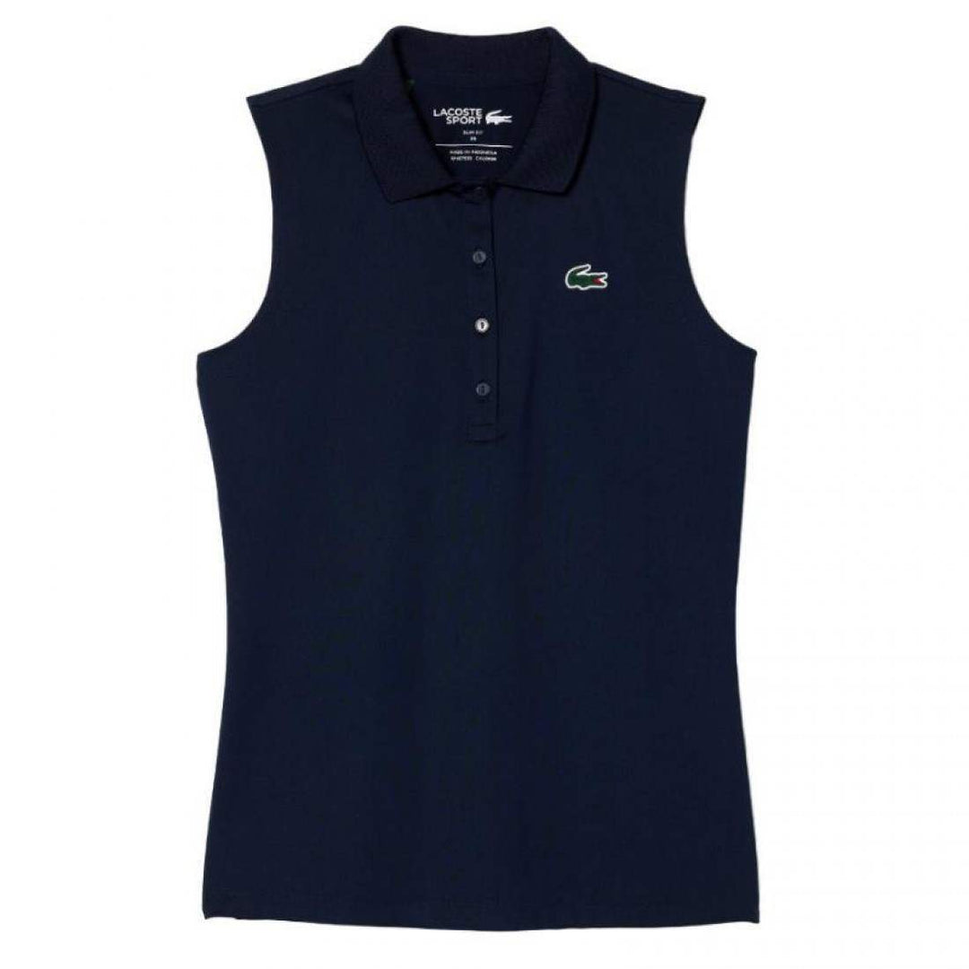 Polo Lacoste Ultra Dry Azul Marino Mujer | LACOSTE