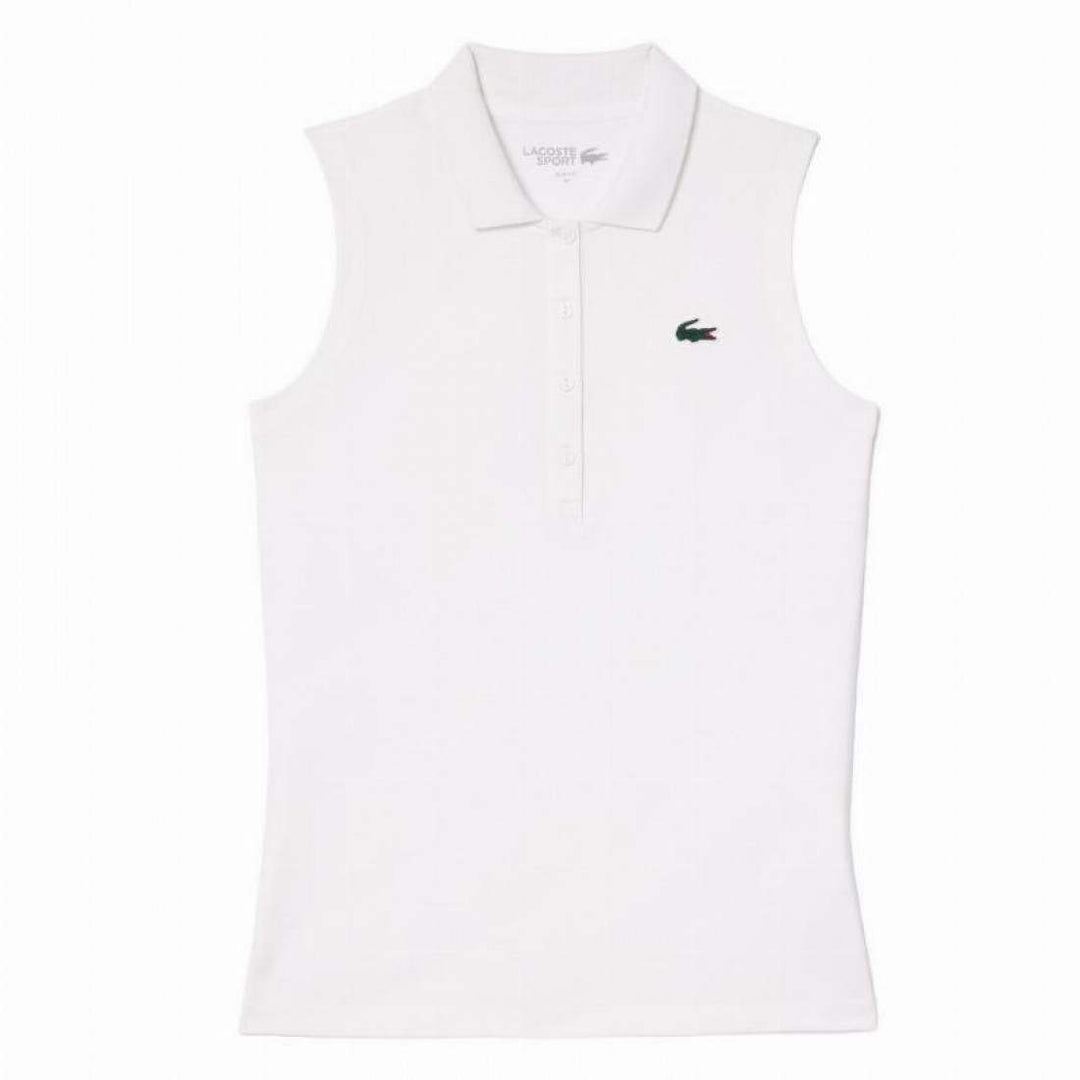 Polo Lacoste Ultra Dry Blanco Mujer | LACOSTE
