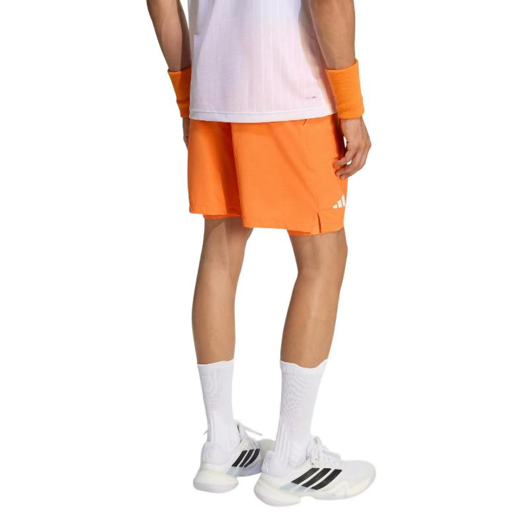 Short Adidas Tenis Climacool Naranja Blanco