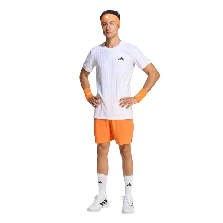 Short Adidas Tenis Climacool Naranja Blanco
