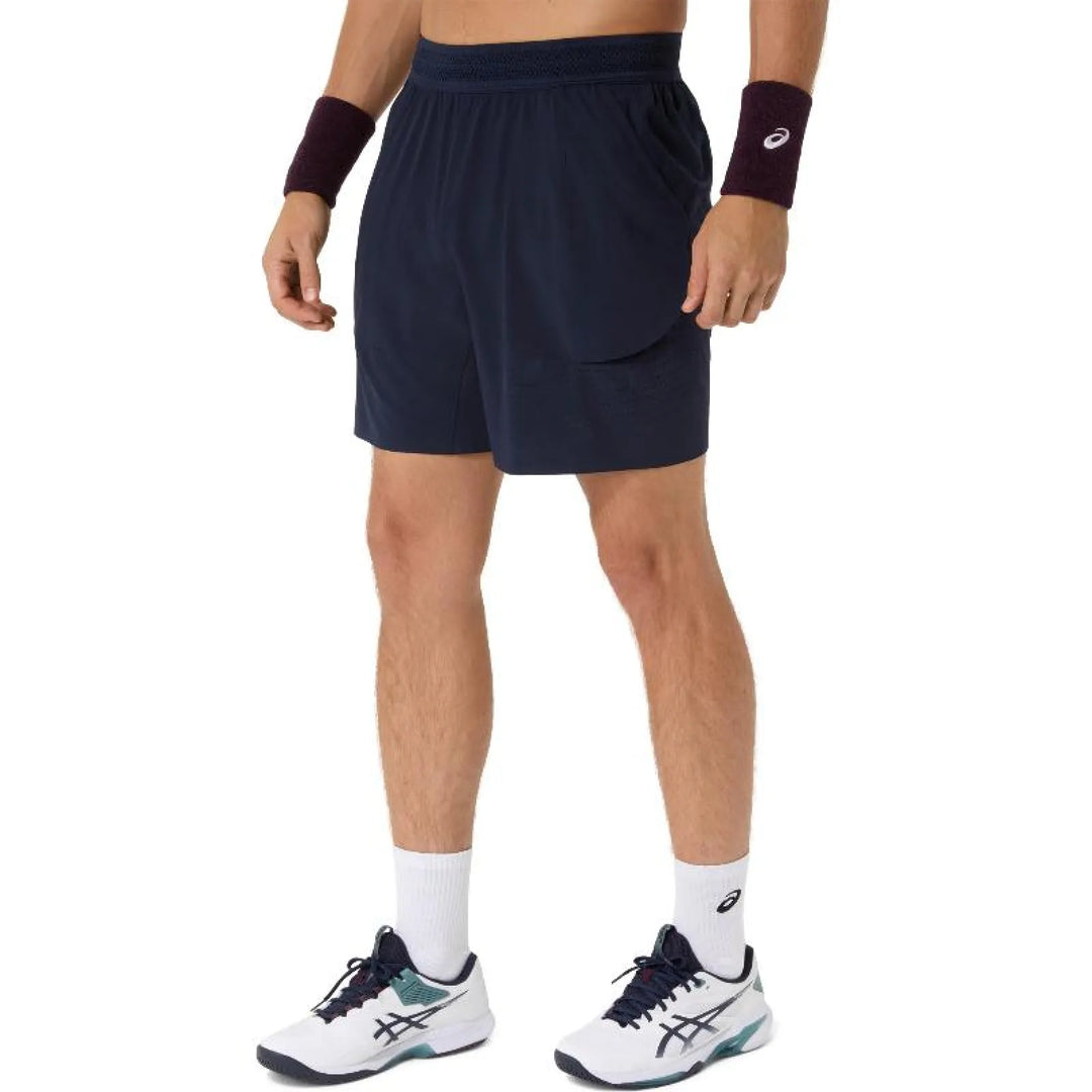 Short Asics Match Laser Cut 7IN Azul Oscuro