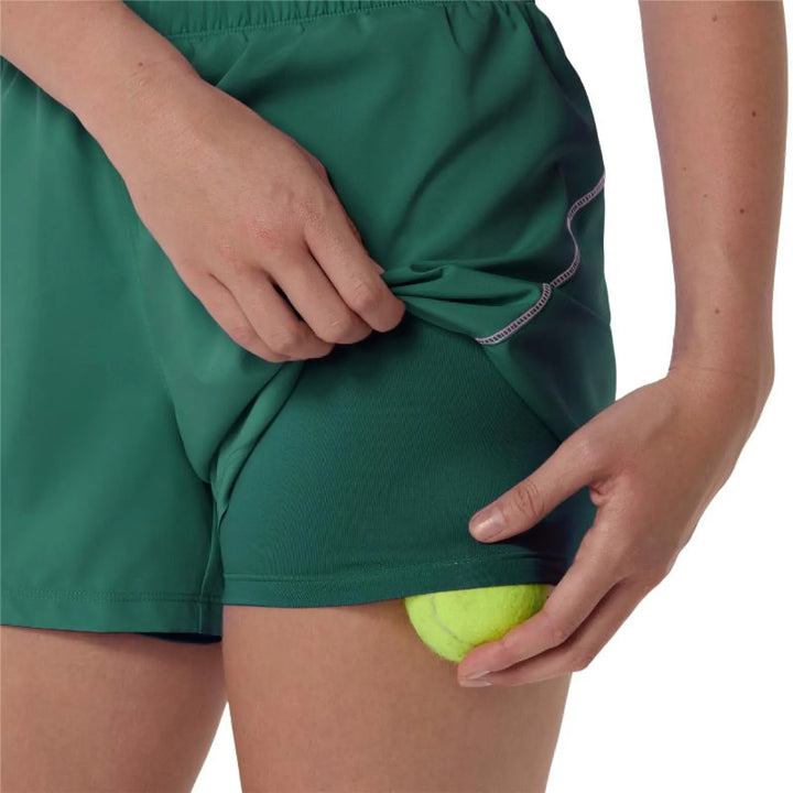 Short Asics Padel Court 2In1 Verde Mujer