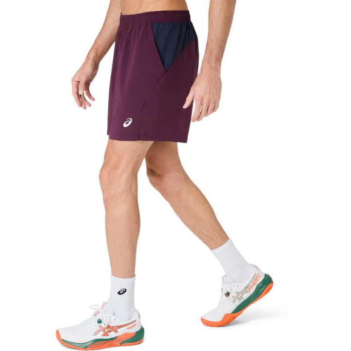 Short Asics Padel Court 7IN Granate Oscuro