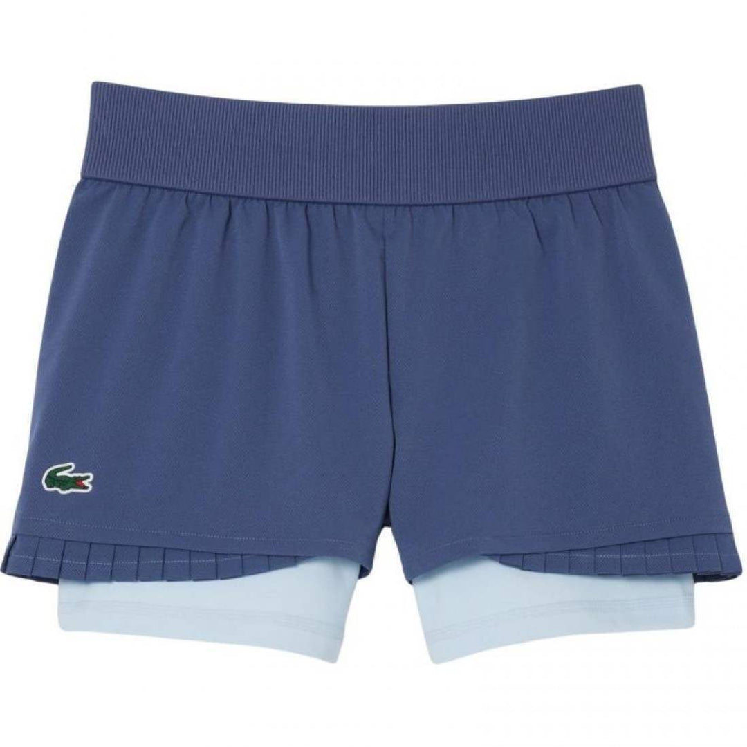 Short Lacoste Ultra Dry Violeta Azul Mujer