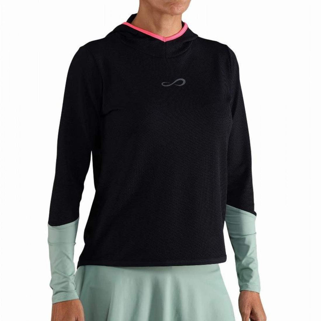 Sudadera Endless Breath Line Negro Verde Forest