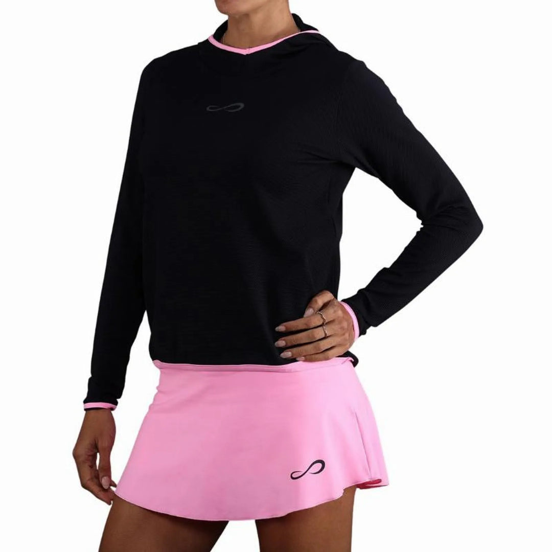 Sudadera Endless Breath Negro Rosa Gris