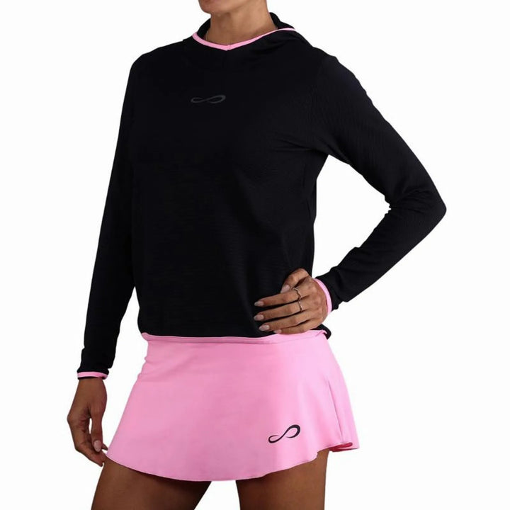 Sudadera Endless Breath Negro Rosa Gris