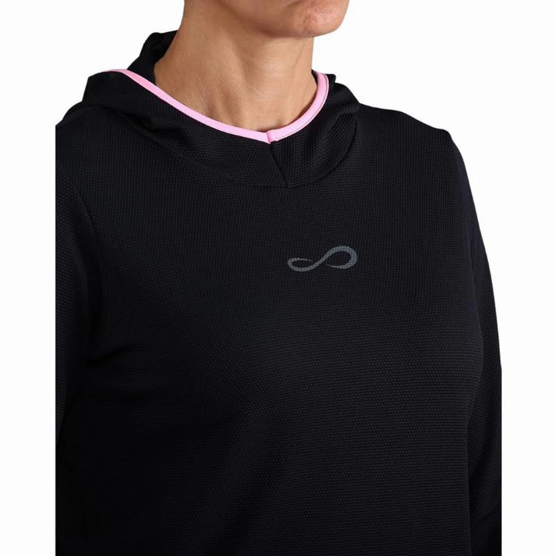 Sudadera Endless Breath Negro Rosa Gris