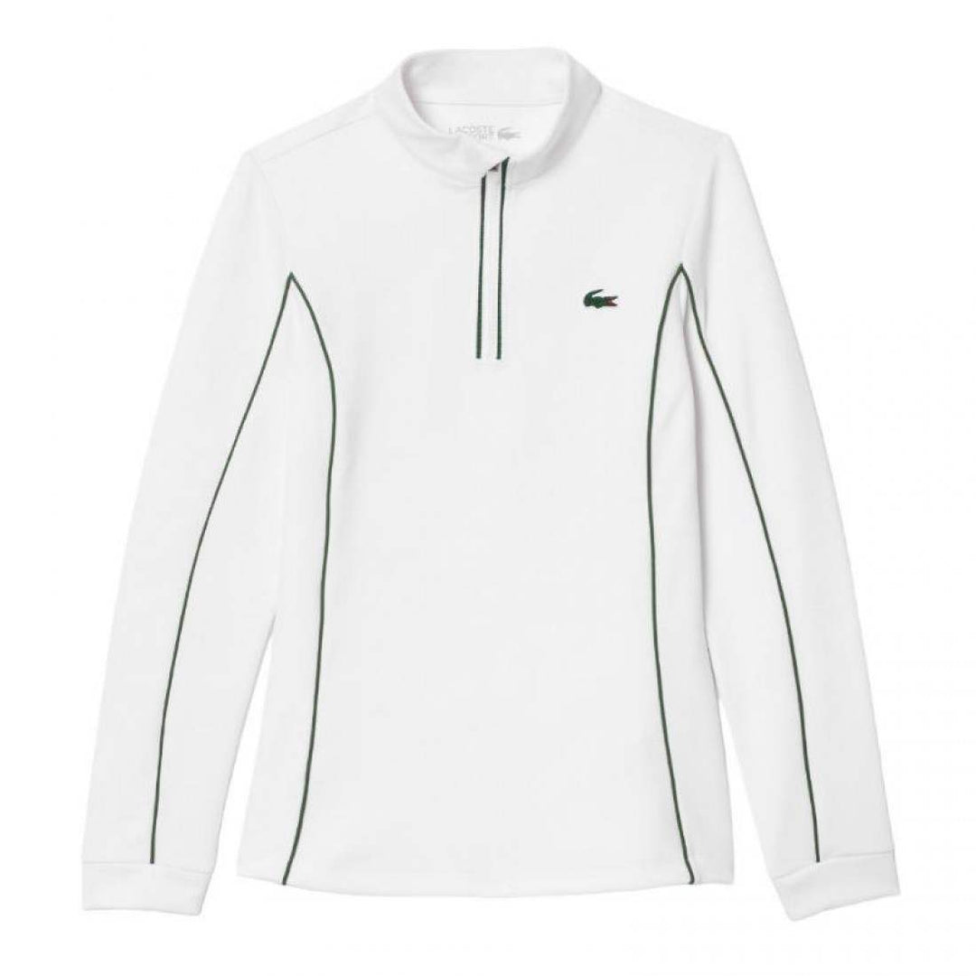 Sudadera Lacoste Ultra Dry Blanco Verde Mujer | LACOSTE