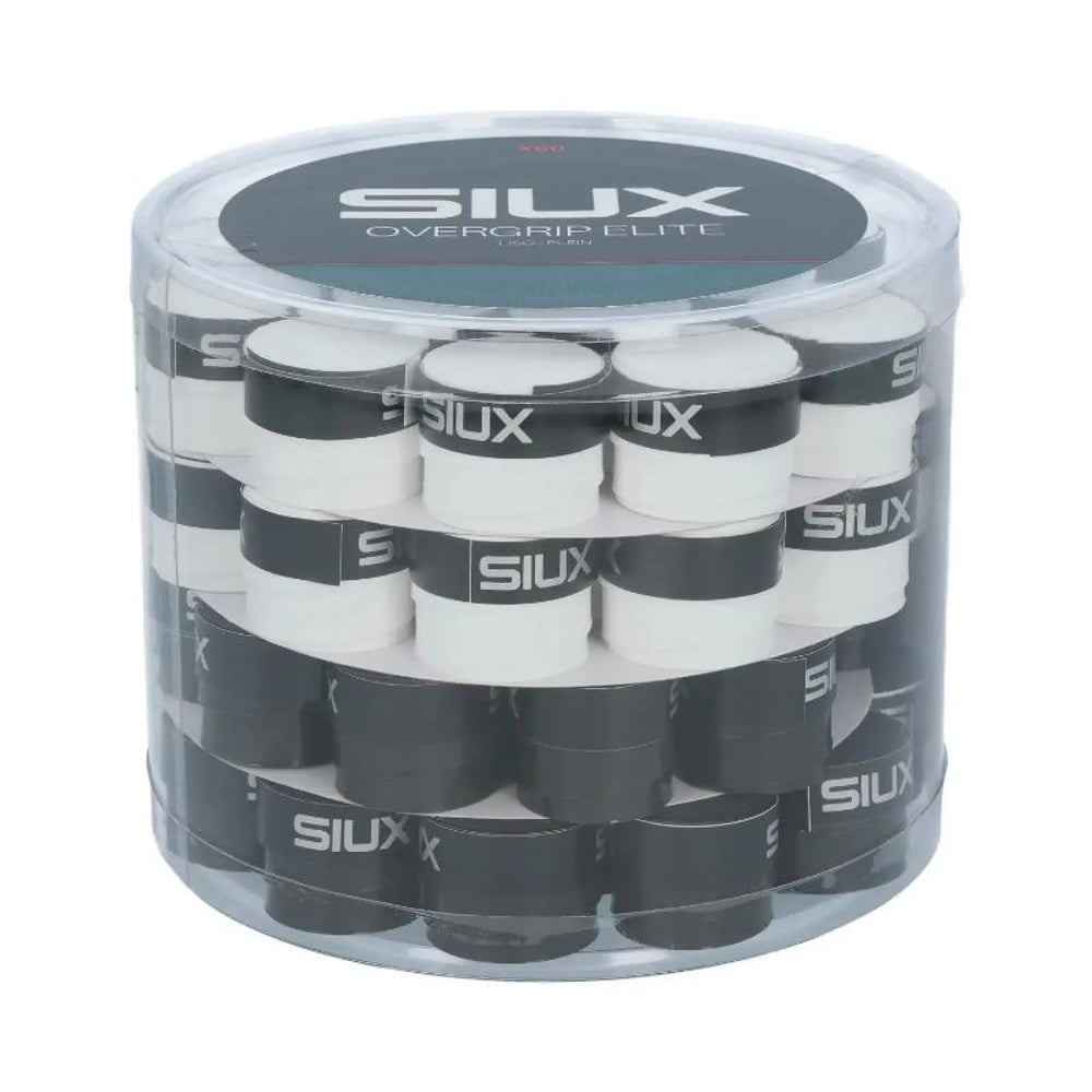 Tambor Overgrips Siux Elite Blanco Negro 60 Unidades