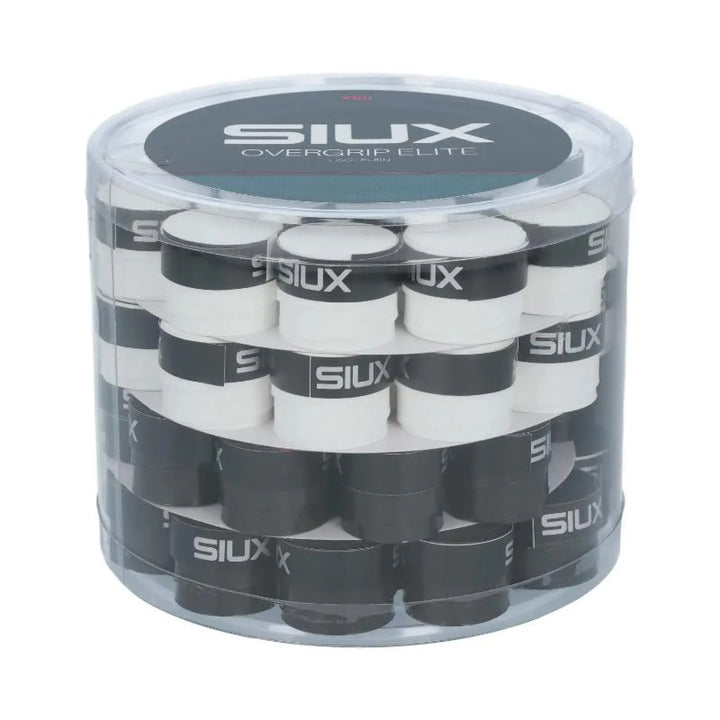 Tambor Overgrips Siux Elite Blanco Negro 60 Unidades