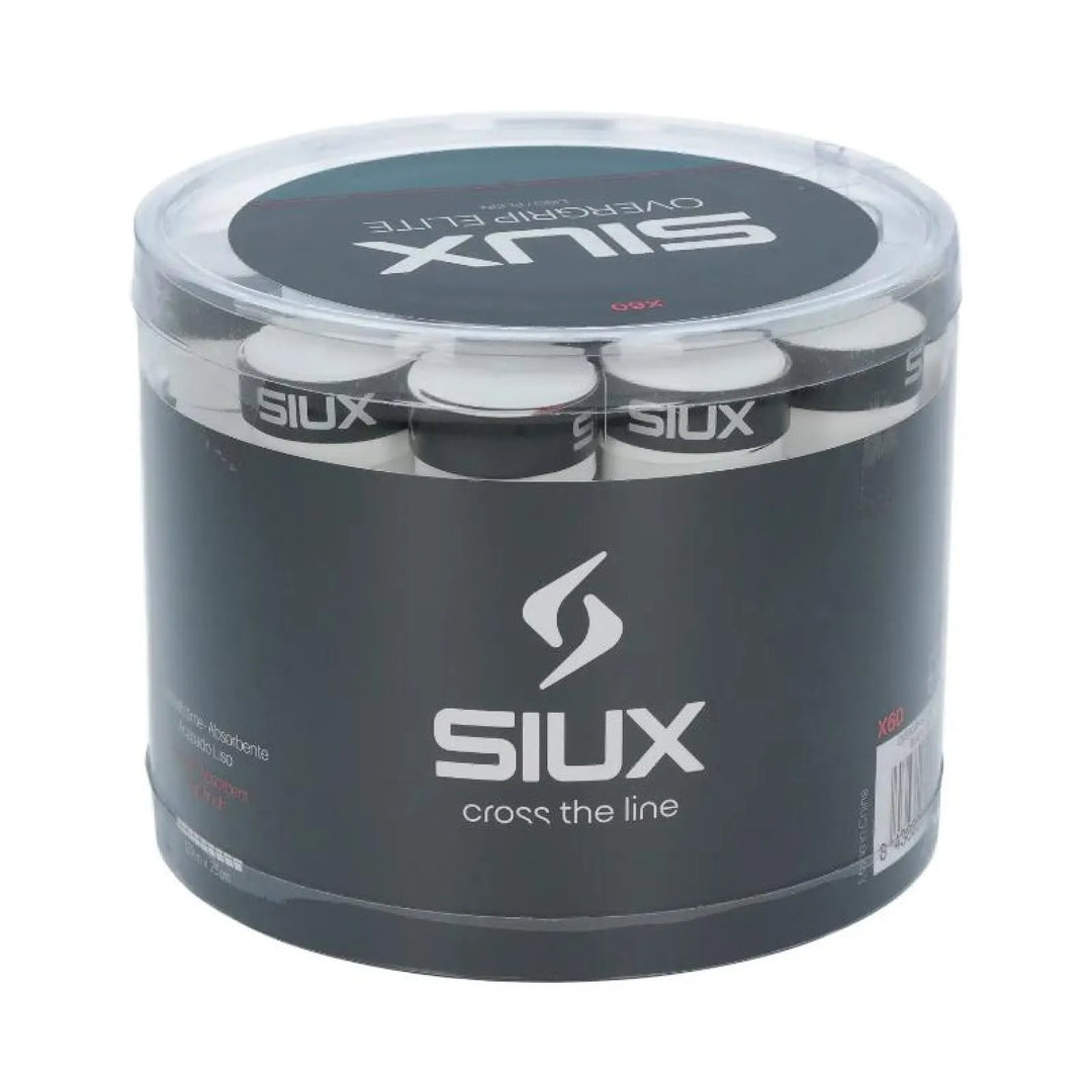 Tambor Overgrips Siux Elite Blanco Negro 60 Unidades