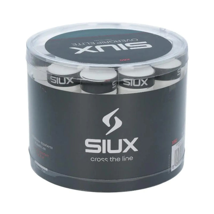 Tambor Overgrips Siux Elite Blanco Negro 60 Unidades