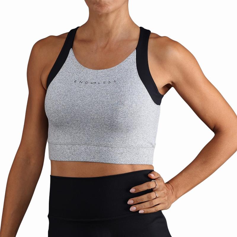 Top Endless Crop Grigio Melange