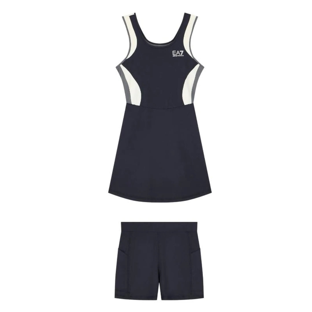 Vestido Armani EA7 Ventus 7 Tennis Pro Negro Crema