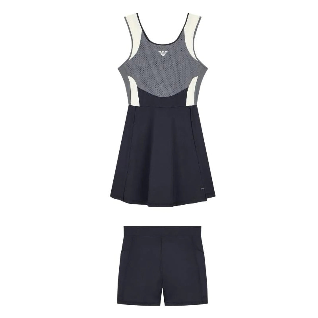 Vestido Armani EA7 Ventus 7 Tennis Pro Negro Crema