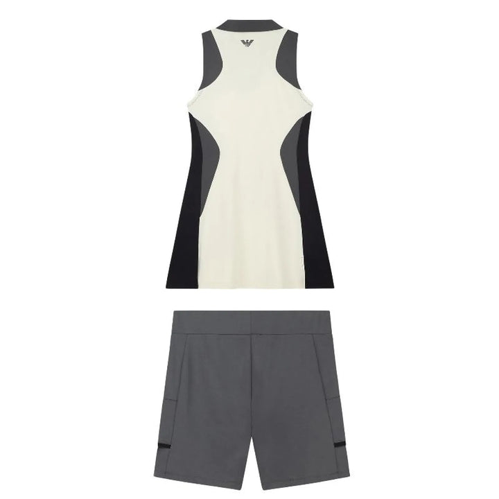 Vestido Armani EA7 Ventus 7 Tennis Pro Regular Negro Crema