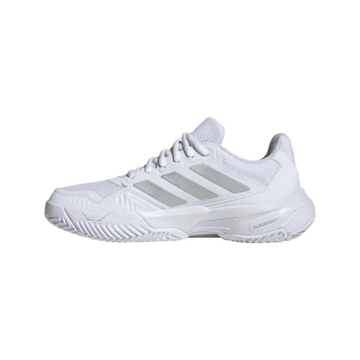 Zapatillas de Padel Adidas CourtJam Control 3 Blanco Plata Mujer