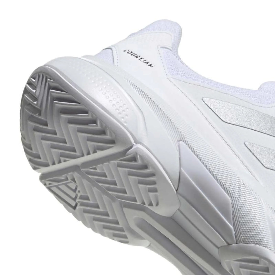 Zapatillas de Padel Adidas CourtJam Control 3 Blanco Plata Mujer