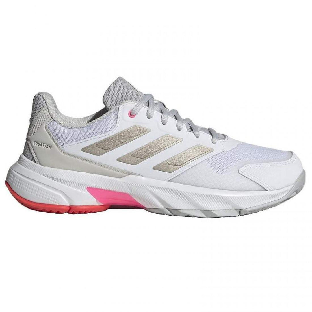 Zapatillas Adidas CourtJam Control 3 Blanco Plata Rojo Mujer | Adidas