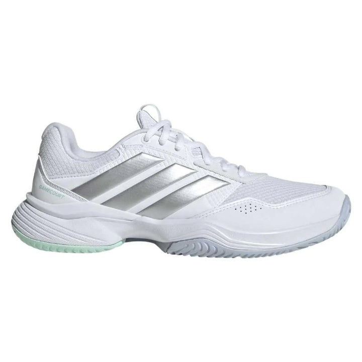 Zapatillas de Padel Adidas GameCourt 3 Blanco Plata Mujer