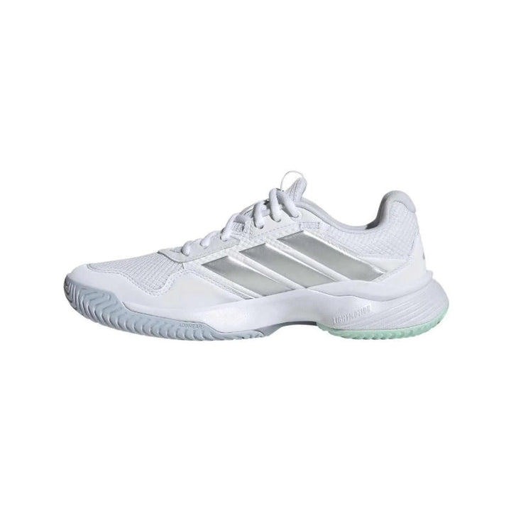 Zapatillas de Padel Adidas GameCourt 3 Blanco Plata Mujer