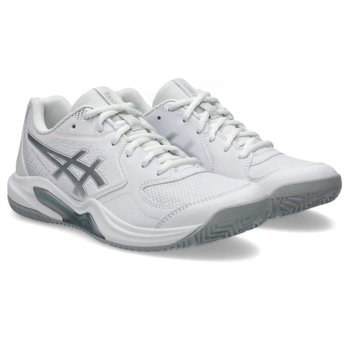 Zapatillas Asics Gel Dedicate 9 Padel Blanco Gris Mujer