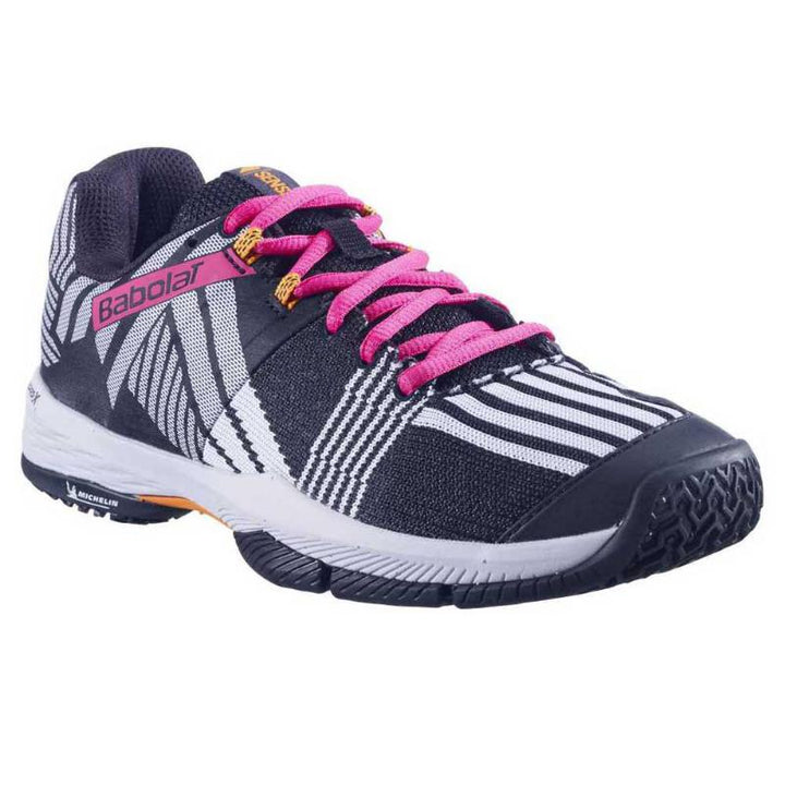 Babolat Sensa White Black Fuchsia Women's Padel Shoes