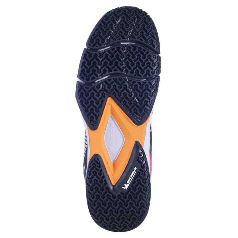 Babolat Sensa White Black Fuchsia Women's Padel Shoes