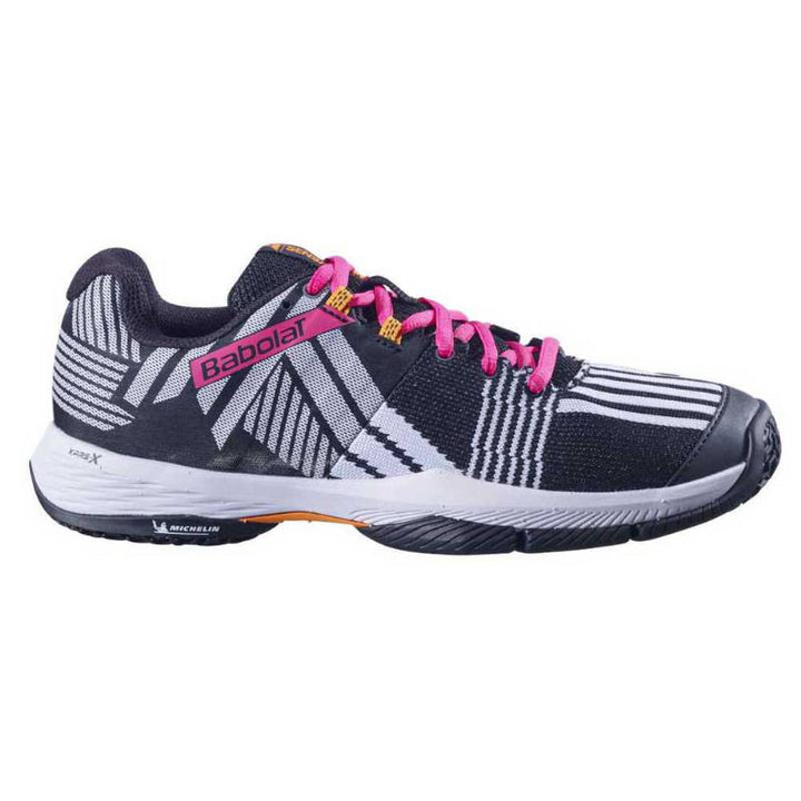 Babolat Sensa White Black Fuchsia Women's Padel Shoes
