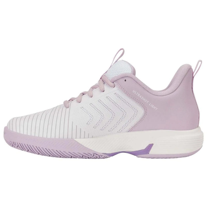 Zapatillas Kswiss Ultrashot Light Clay Blanco Rosa Mujer