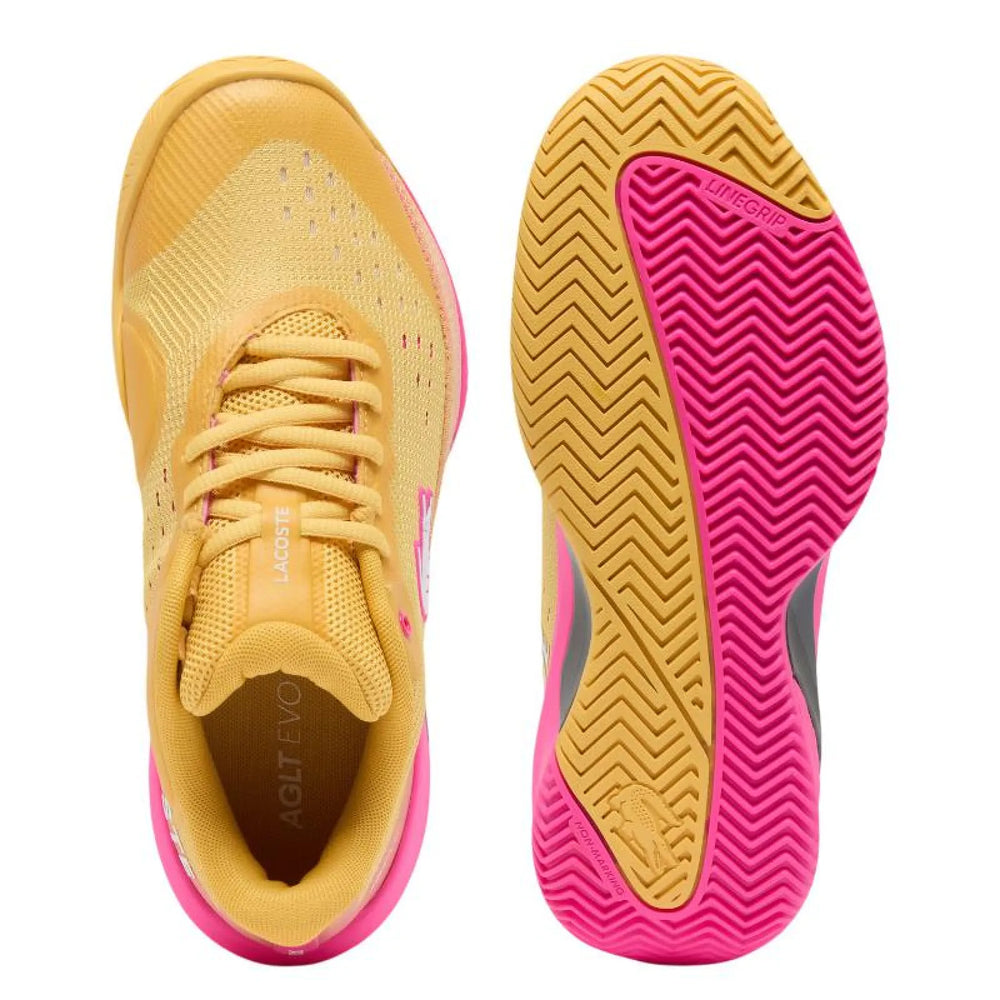 Zapatillas de Padel Lacoste AG-LT Evo Amarillo Rosa Mujer