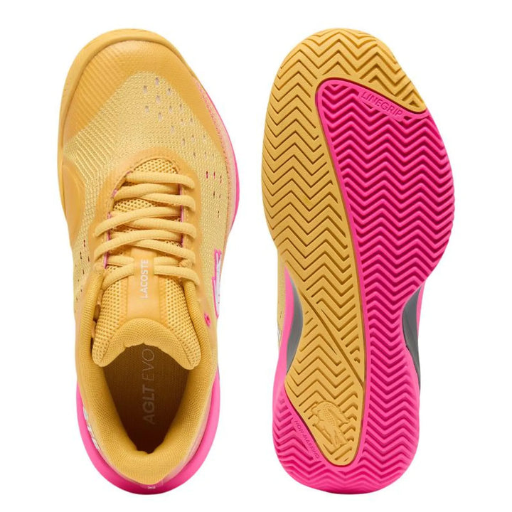 Zapatillas de Padel Lacoste AG-LT Evo Amarillo Rosa Mujer