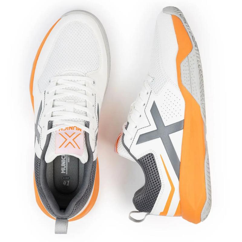 Munich Focus 03 White Orange Padel Shoes