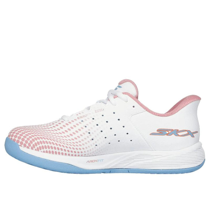 Zapatillas de Padel Skechers Viper Court Reload Blanco Rosa Mujer