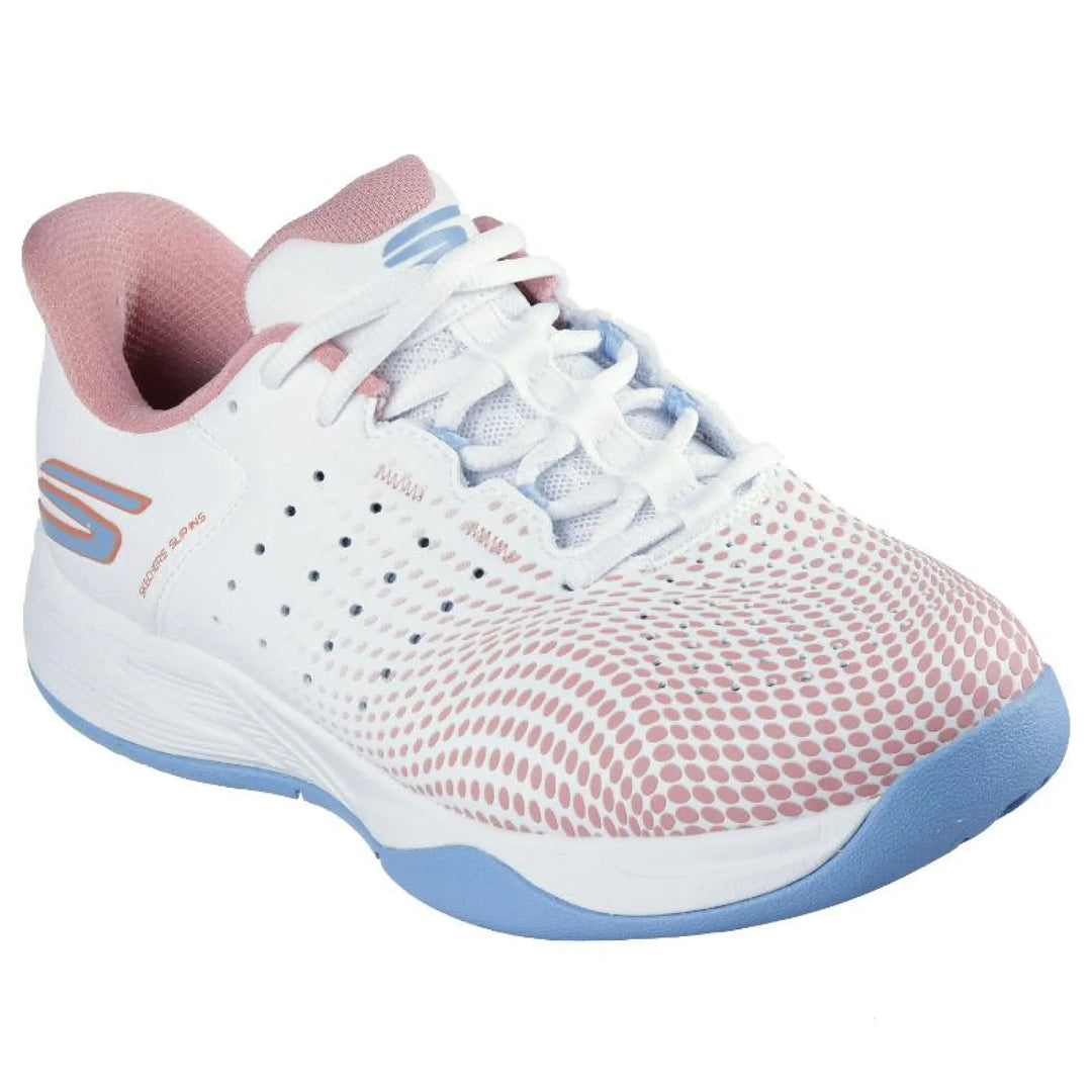 Zapatillas de Padel Skechers Viper Court Reload Blanco Rosa Mujer