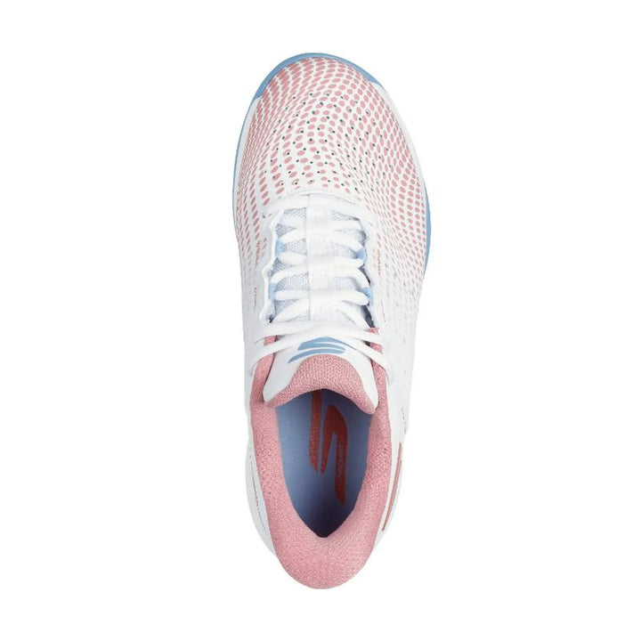 Zapatillas de Padel Skechers Viper Court Reload Blanco Rosa Mujer