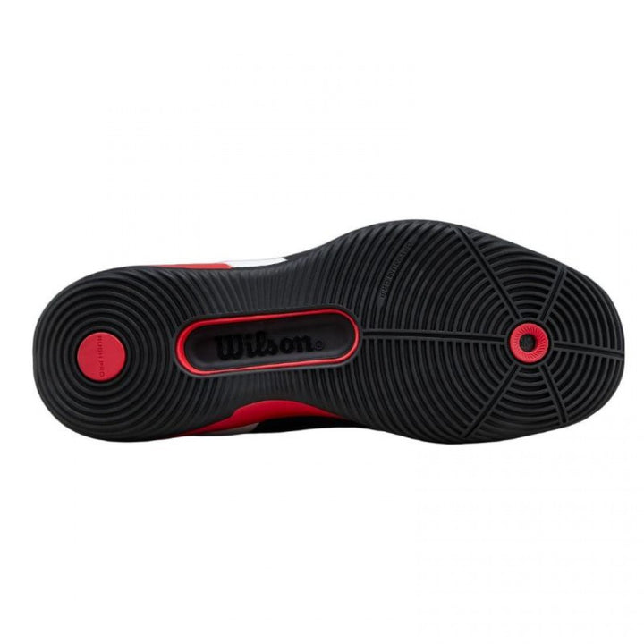 Zapatillas Wilson Rush Pro 5 Padel Negro Rojo