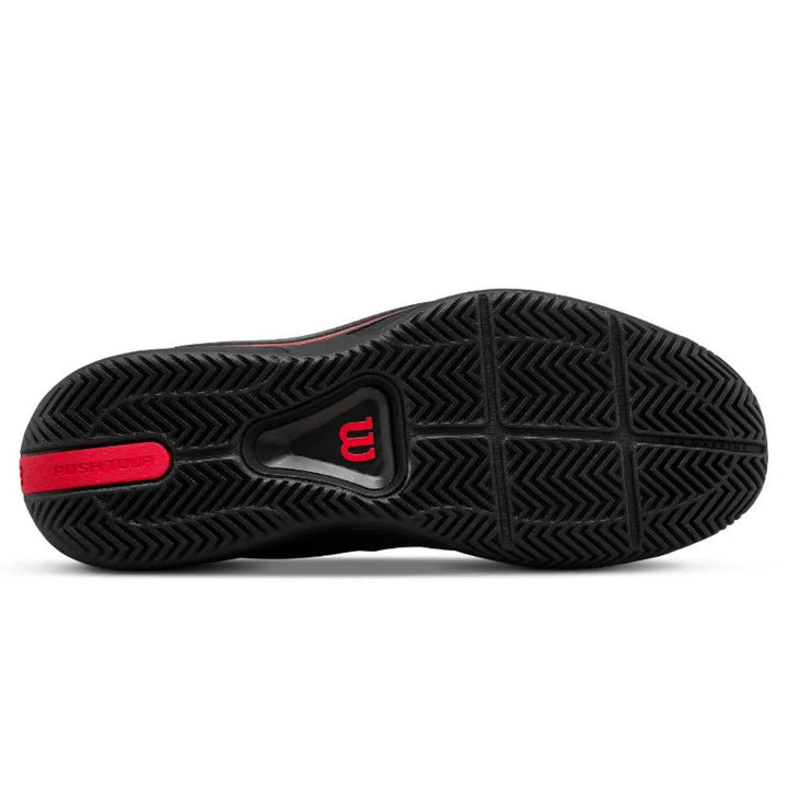 Zapatillas Wilson Rush Tour 5 CTC Negro Rojo